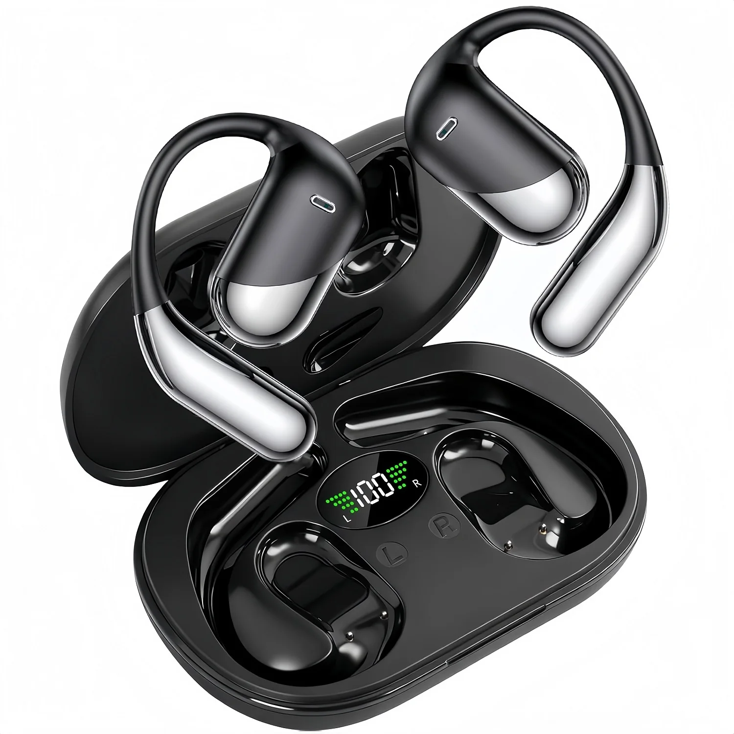Open Ear Air Conduction Headphones - Wireless Earbuds Sport Bluetooth V6.1 Headphones