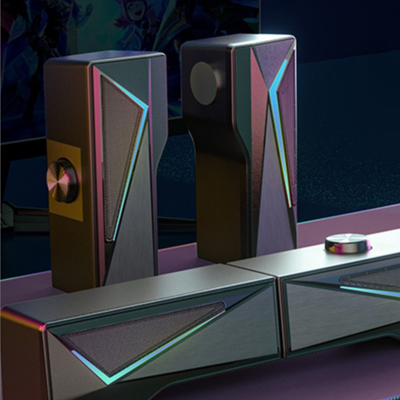 2x2.5W Computer Speaker RGB Li - đánh giá và giá Rgb Computer Soundbar For Pc