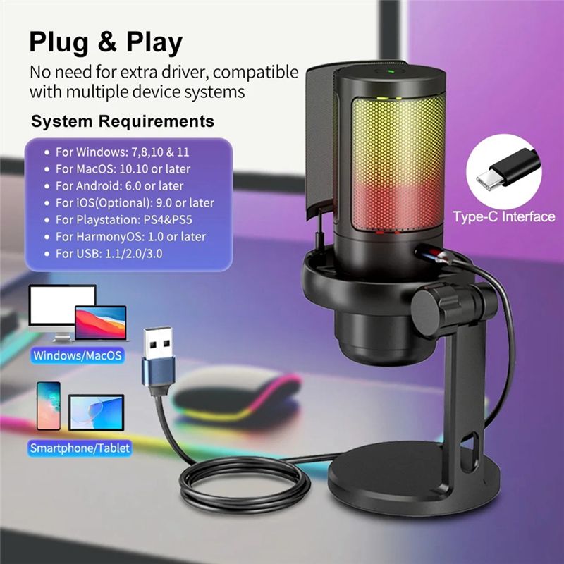 AY14 -Gaming RGB Microphone, U - đánh giá và giá Gaming Headset With Mic Rgb
