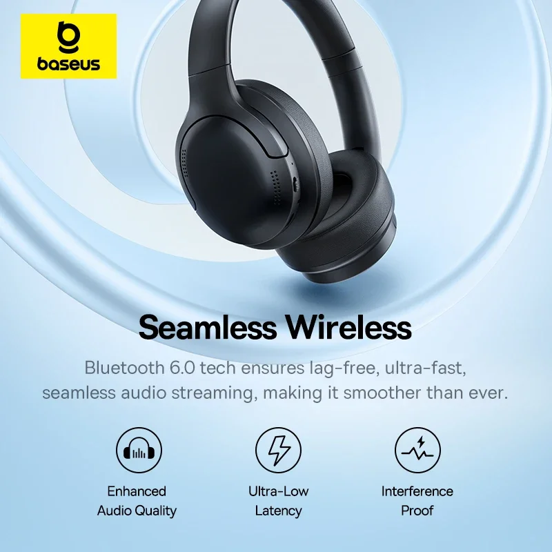 Baseus BH1 Lite Wireless Headp - đánh giá và giá Anc Wireless Over Ear Headphones