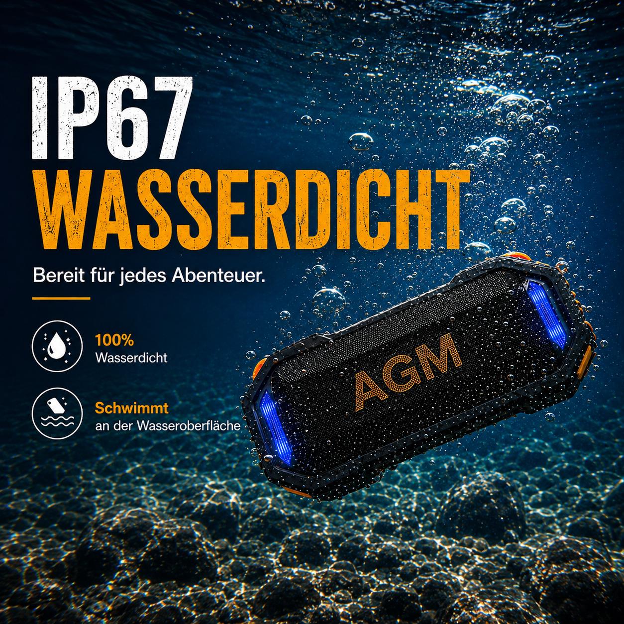 AGM MAG ROCK Outdoor Wireless  - đánh giá và giá Portable Bluetooth Speaker Waterproof Ipx7