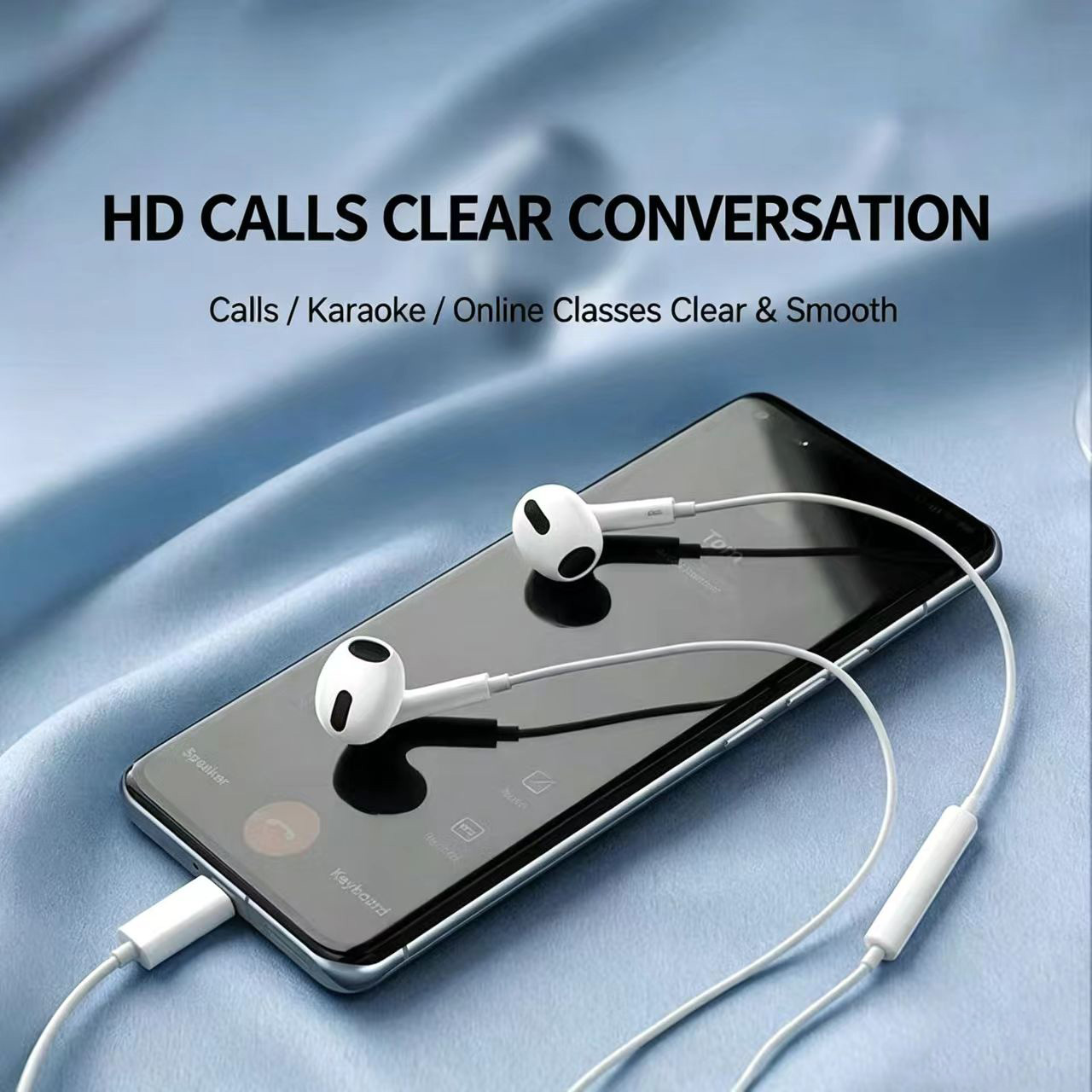 Wired Half‑In‑Ear Headphone Ty - đánh giá và giá Type C Wired Earphones With Mic