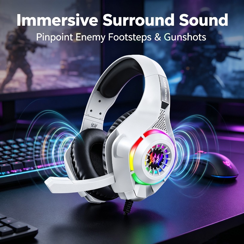 Wired Gaming Headphones with M - đánh giá và giá Gaming Headset With Mic Rgb