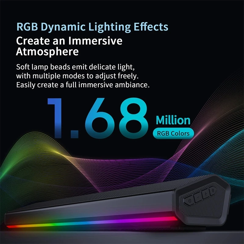 Bluetooth 5.4 Speaker RGB Ligh - đánh giá và giá Rgb Computer Soundbar For Pc