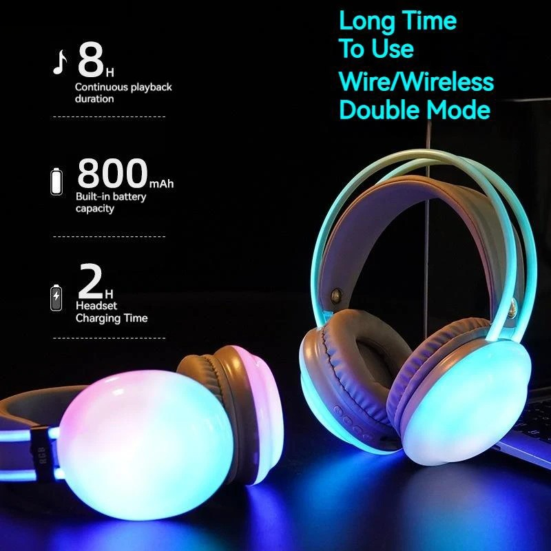 Gamer Wireless Bluetooth Headp - đánh giá và giá Gaming Headset With Mic Rgb
