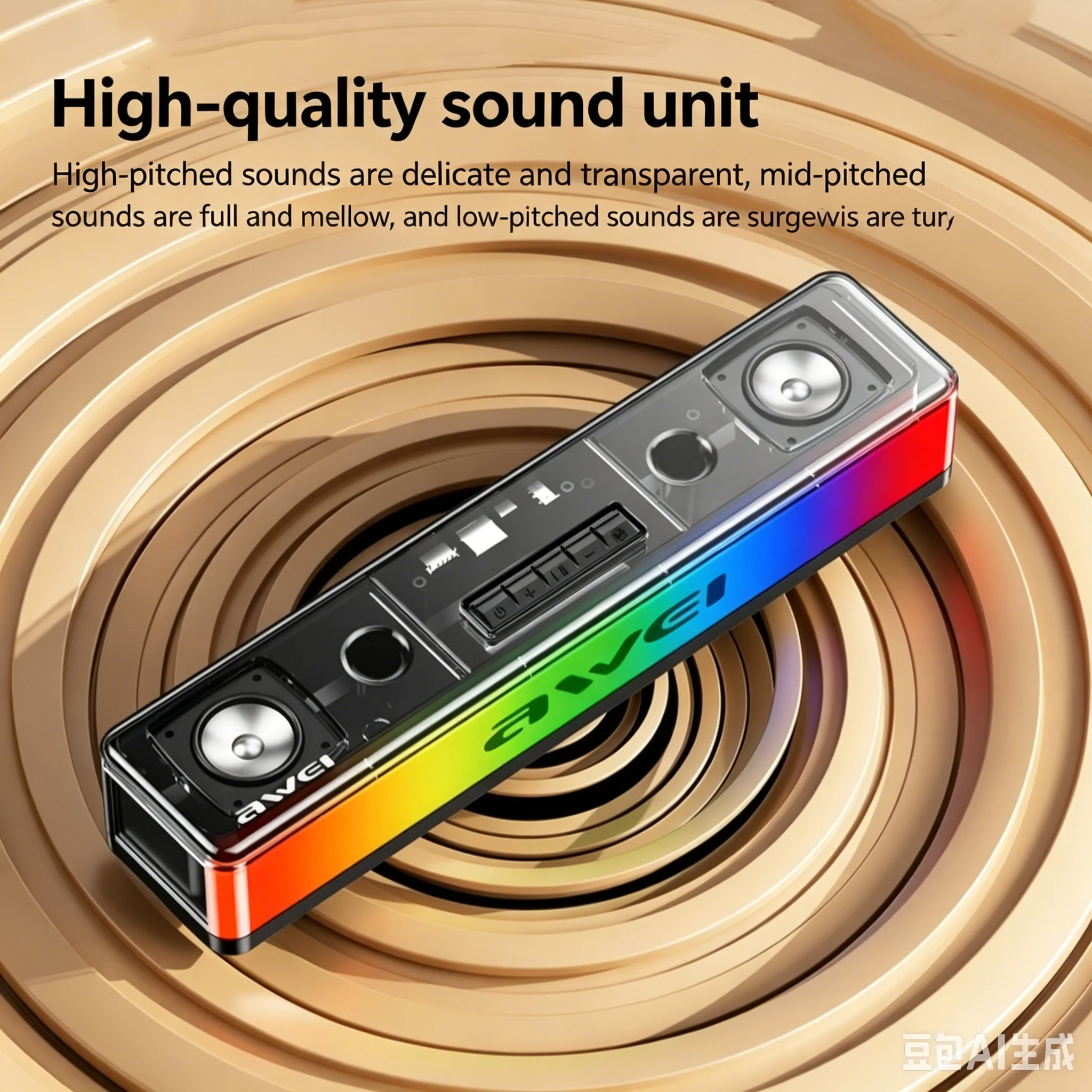 RGB Bluetooth Speakers Soundba - đánh giá và giá Rgb Computer Soundbar For Pc