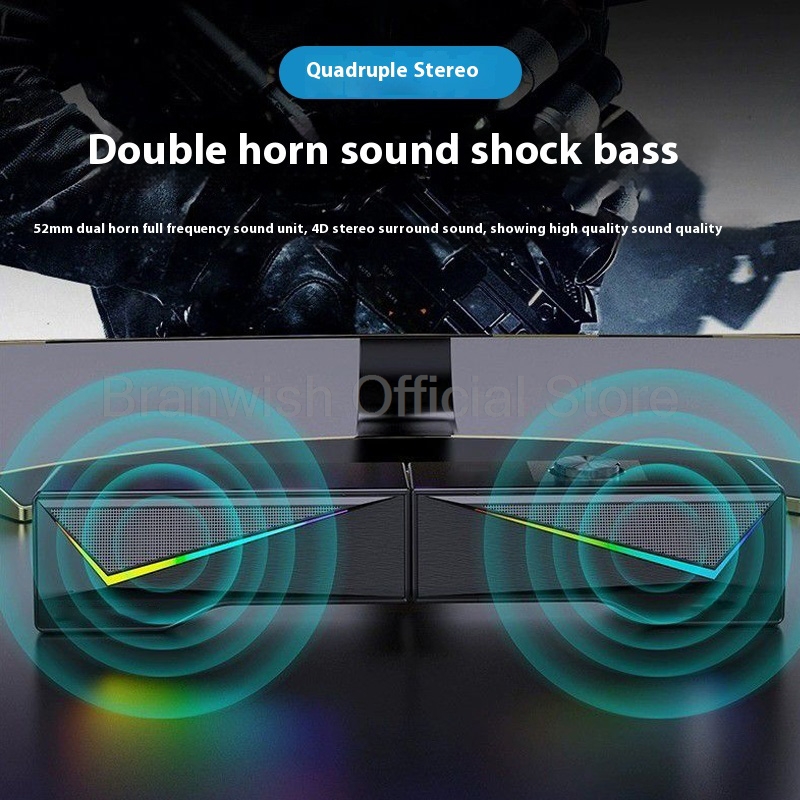 RGB Gaming Soundbar With Detac - đánh giá và giá Rgb Computer Soundbar For Pc