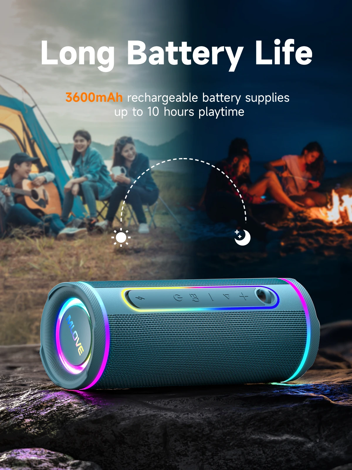 MLOVE Portable Bluetooth Speak - đánh giá và giá Portable Bluetooth Speaker Waterproof Ipx7