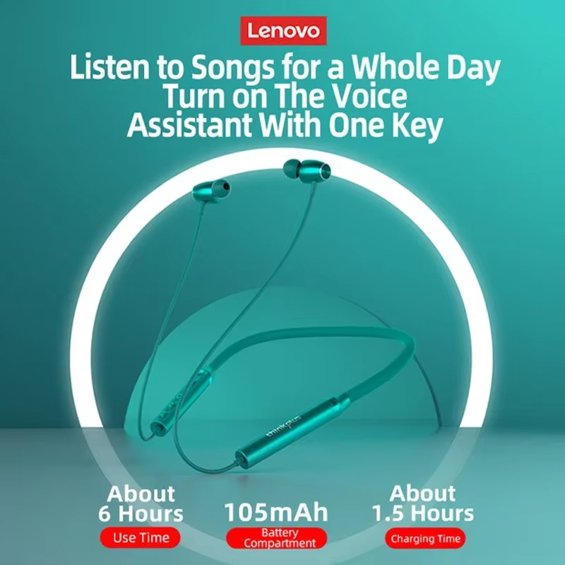 100% Origial Lenovo HE05X Blue - đánh giá và giá Magnetic Neckband Sports Earphones